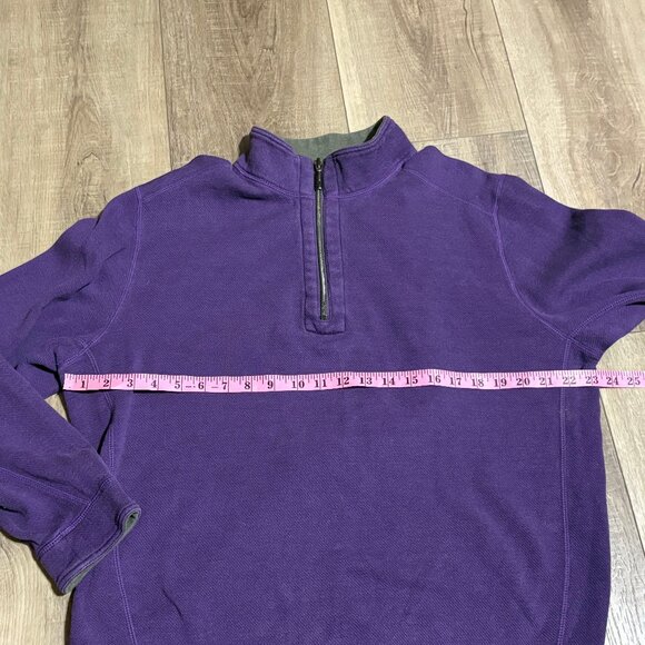 Tommy Bahama Quarter Zip Reversible Pullover Men's Large Purple - Picture 8 of 9